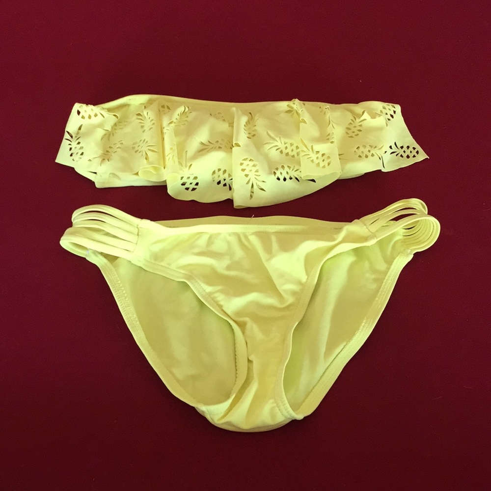 Xhilaration Strapless Bikini With pineapple cutout